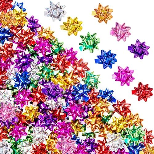 230 Pcs Sparkly Decorate Bows for Gift Wrapping, 1 in Mini Gift Wrap Bows for Christmas Decorations, Hanukkah, Birthdays, Weddings, Bridal Showers, Baby Showers Occasion (Sparkly Color) by PendantofLuck
