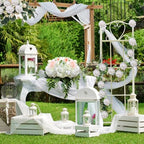 AVIVIHO 105 Pcs White Hydrangeas Artificial Flowers Bulk White Silk Flowers with Stems Realistic Fake Hydrangeas Heads DIY Floral Arrangements for Wedding Centerpieces Arch Party Home Decoration - Image 2