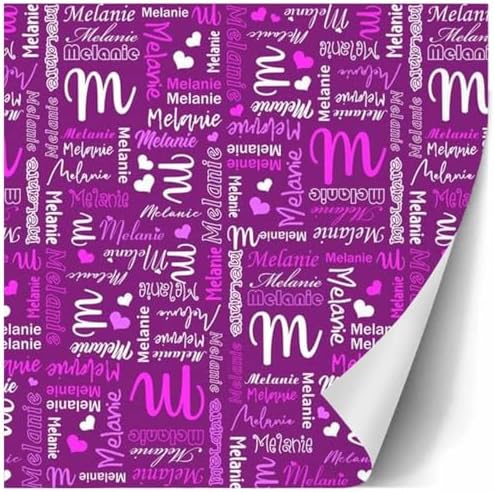 AOFUN Custom Name Text Personalized Gift Wrapping Paper Best Wrapping Paper Christmas Fashion Birthday Gift Cool Wrapping Paper Christmas Wrapping Supplies 5 Rolls 58" x 23" - Image 3