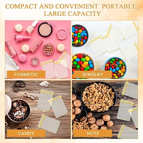 Woanger 500 Pcs Gold Organza Bags Bulk 4 x 6 Inch Small Drawstring Mesh Gift Bags Sheer Jewelry Pouches Sachet Candy Pouch for Wedding Favor Holiday Festival Birthday Party Shower - Image 5