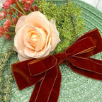 Morex Ribbon Nylon, 7/8 inch by 11 Yards, Rust, Item 01225/10-415 Nylvalour Velvet Ribbon 7/8" x 11 yd - Image 2
