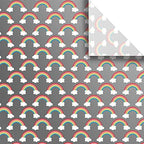 Jillson Roberts 20" x 30" Printed Gift Tissue for Birthdays, Wine Bags, Weddings, Over The Rainbow Silver, 48 Folded Sheets by JILLSONROBERTS