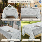 Ridhi Indigo Hand Block Print 100% Cotton Tablecloth 120x60 Inch Rectangle - Image 5