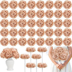 56 Pcs Peonies Artificial Flowers Bulk, 4.7’’ Peonies - Light Brown by Scawim