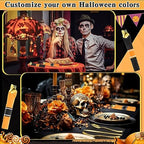 Lasnten 50 Pack Halloween Pre Rolled Plastic Silverware Set for 50 Guests - Image 5