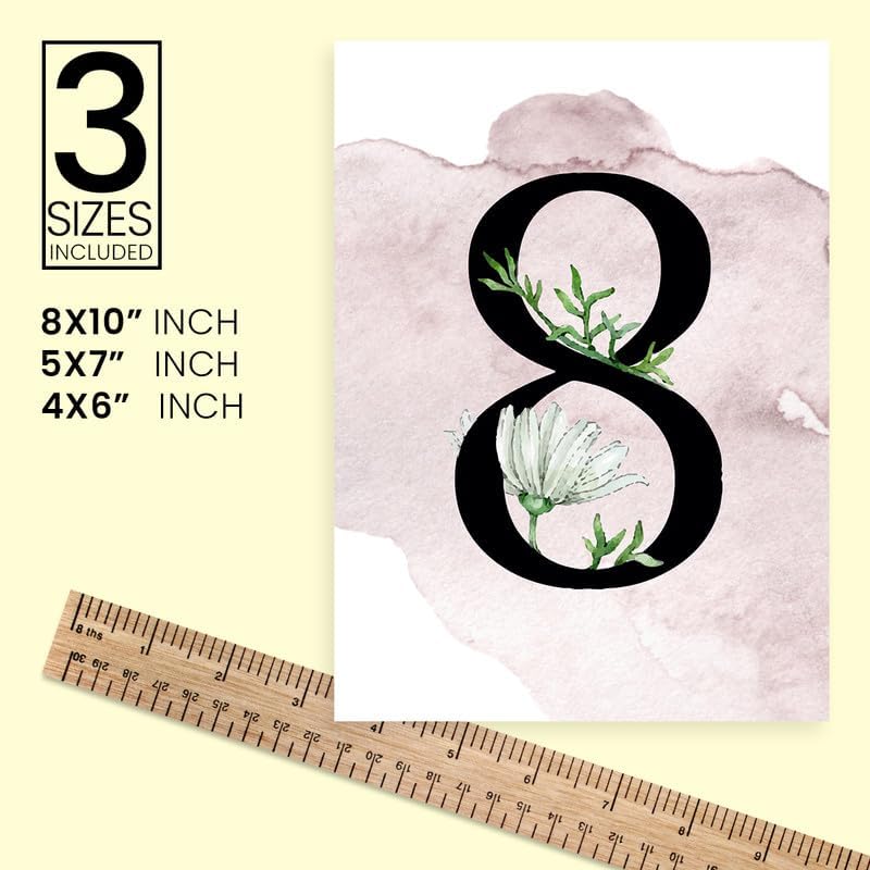 Painting Design Table Number Cards Double Sided Party Table Numbers for Reception Baby Shower Anniversary Birthday Bridal Party 4x6 100 Pcs - Image 4