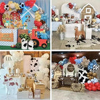 Farm Themed Arched Backdrop CoversRed Plaid Arched Stretchy Background for Birthday Parties Baby Shower Decoration Double-Sided Arch Props GX-246-4x7ft - Image 5