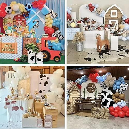 Farm Themed Arched Backdrop CoversRed Plaid Arched Stretchy Background for Birthday Parties Baby Shower Decoration Double-Sided Arch Props GX-246-4x7ft - Image 5