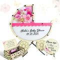Personalized Baby Shower Guest Book Alternative, Floral Acrylic Drop Box by Handmade