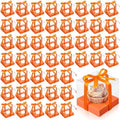 Thenshop 50 Pcs Clear Cupcake Boxes Individual 3.5 Inch, Orange by Thenshop