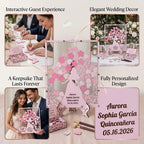 Quinceañera Guest Book Alternative, Wooden Drop Box Frame, Butterfly Chips - Image 4