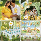 153Pcs Classic Winnie Bear Baby Shower Decorations Party Supplies - Image 7