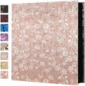 RECUTMS Photo Album 600 Pockets 4x6 Picture Book Leather Cover Gold Rose by RECUTMS