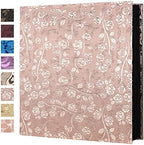 RECUTMS Photo Album 600 Pockets 4x6 Picture Book Leather Cover Gold Rose by RECUTMS