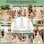 3 Tier Cardboard Cupcake Stand for 24 Cupcakes,Wildflower Party Decorations - Image 6