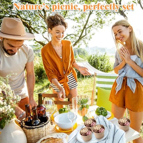 Honeydak 200 Pcs 8 oz Ice Cream Cups Kraft Paper Disposable Dessert Bowls for Hot or Cold Food Dark Brown Paper Snack Containers for Sundae, Frozen Yogurt, Soup Baby Shower Party Supplies - Image 4