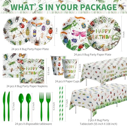 Bug Birthday Decorations, Garden Nature Themed Insect Party Supplies - Image 2