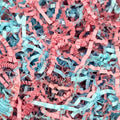 10LB Pink Blue Crinkle Cut Paper Shred Filler, Crinkle Paper Shreds by Tisspoms