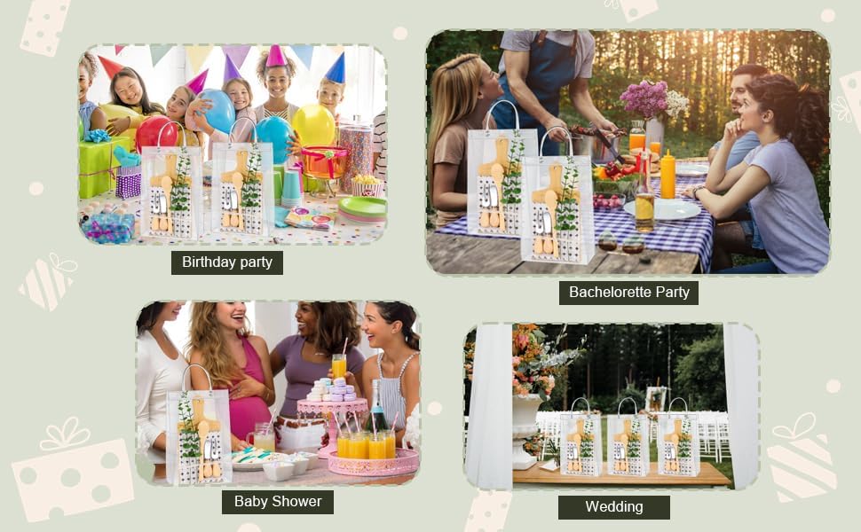 6 Sets Baby Shower Games Prize Pack – Winners Prize Set with Bamboo Cheese Board Set, Thank You Card and Gift Bags for Fun Baby Shower Game Gifts, Wedding & Bachelorette Party Favors - Image 7