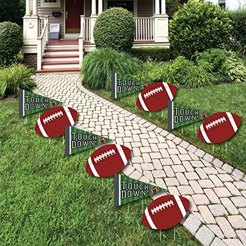 Big Dot of Happiness End Zone - Football Lawn Decorations - Outdoor Baby Shower or Birthday Party Yard Decorations - 10 Piece - Image 2