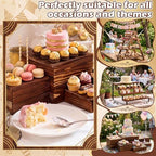 Willinglong 8 Pack Wood Risers for Buffet Table Dessert Table Display Set - Image 6