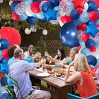 142Pcs Red White and Blue Balloon Arch Garland Kit, and 148pcs Navy Blue Gold Balloon Arch Garland - Image 7