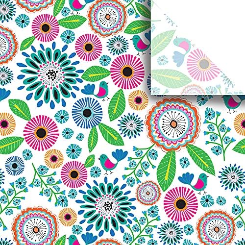 Jillson Roberts 20" x 30" Printed Floral Gift Tissue Gift Wrapping Supplies, Pretty Petunia, 48 Folded Sheets by JillsonRoberts