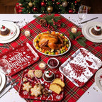 4 Pieces Christmas Serving Trays Melamine Platters - Image 4