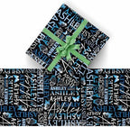 AOFUN Customized Wrapping Paper Personalized Name Text Wrapping Paper Happy Anniversary Wrapping Paper Kids Christmas Gift Wrap Gift Wrap Funny 3 Rolls 58" x 23" - Image 2