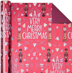 WRAPAHOLIC 30 Inch Jumbo Reversible Nutcracker Christmas Wrapping Paper - 30 Inch x 100 Feet Jumbo Roll Merry Christmas Nutcracker Wrapping Paper with Metallic Foil Shine for Xmas Holiday, Party - Image 3