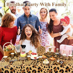 Funnymoom 452 Pcs Leopard Print Birthday Party Decoration Supplies Serve 50 - Image 5