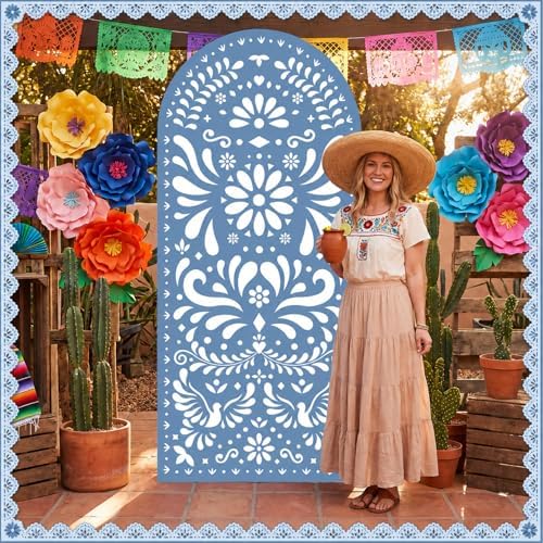 Gerrii 6 ft Cielito Lindo Arch Backdrop, All-in-one Stand up, Blue - Image 7