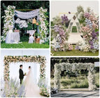 Wokceer Square Wedding Arch Backdrop Stand Gold Metal Arch 7.2FT x 7.2FT - Image 3