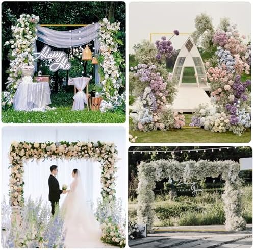 Wokceer Square Wedding Arch Backdrop Stand Gold Metal Arch 7.2FT x 7.2FT - Image 3