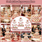 3 Tier Cardboard Cupcake Stand for 24 Cupcakes,Strawberry Cupcake Stand - Image 6