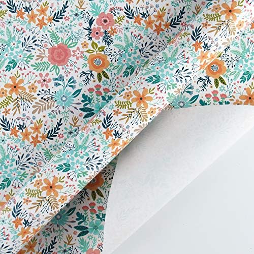 WRAPAHOLIC 30 Inch Jumbo Floral Wrapping Paper Roll - 30 Inch x 100 Feet Jumbo Roll - Spring Summer Garden Flower Design Perfect for Wedding, Bridal Shower, Birthday - Image 3