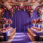 20x12ft Purple Backdrop Curtain Panels for Parties - Wrinkle Free Polyester Photo Curtain Backdrop Wedding Back Drop Fabric Drapes for Party Decorations Background for Photography - Image 3