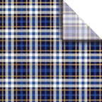 Jillson & Roberts 20" x 30" Printed Gift Tissue, Blue Plaid (24 Folded Sheets) by JILLSONROBERTS