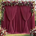 20x10ft Burgundy Backdrop Curtain Panels for Parties - Wrinkle Free Polyester Photo Curtain Backdrop Wedding Back Drop Fabric Drapes for Party Decorations Background for Photography by WishCare