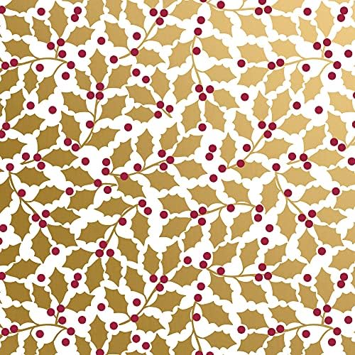 Jillson Roberts Gift Wrapping Paper, Elegant Holly, 6 Jumbo Rolls 10ft x 30in by JillsonRoberts