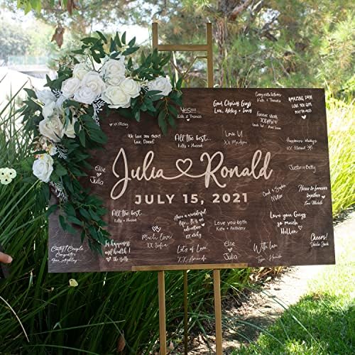 Personalized Wedding Guest Book Alternative with Last Name & Date, 5 Colors, 4 Sizes, Rustic Wedding Decorations, Includes Signing Marker, D3 - Image 7
