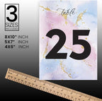 Watercolor Wedding Table Number Cardss 1-100 Double Sided For Reception Event Party Baby Shower Birthday 4x6 - Image 4