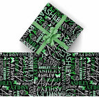 AOFUN Custom Name Gift Wrapping Paper Cute Birthday Wrapping Paper Mens Birthday Wrapping Paper for Boys Girls Men Women Mens Wrapping Paper Christmas 5 Rolls 58" x 23" - Image 2