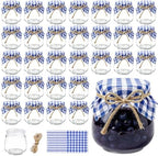 3.4 oz Small Glass Jars with Lids 30PCS, Mini Yogurt Jars for Jam by ZHURUININ