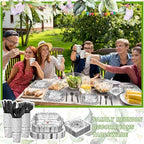 350 Pcs Family Reunion Paper Plates and Napkins Set Serve 50 Guests - Image 6