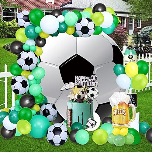 Soccer Round Backdrop Cover Sports Theme Football Photography Backdrop Kids Boy Man Birthday Party Decoration Circle Backdrop Cover Club Sports Game Photo Shoot Studio Props 5x5ft - Image 2