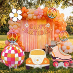 Honoson 4 Pcs 20" x 30" Large Groovy Cardboard Cutouts, Retro Hippie Photo Booth Props Birthday Party Decorations Yard Signs Bus Daisy Backdrop Lawn Decor for 60s 70s Party Supplies - Image 4