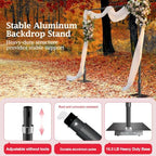 EMART 10x10ft Heavy Duty Backdrop Stand Frame with Adjustable Pipe，Black - Image 5