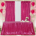 Poise3EHome Hot Pink Sequin Tablecloth 60×120 Inch Rectangle Sparkly Fabric Table Cloth for Baby Shower Birthday Party Wedding Christmas Holiday Decoration - Image 3