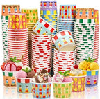 Cididu 240 Pack Paper Ice Cream Cups, 8 Oz Disposable Dessert Snack Bowls, Parties Suppliers Treat Cups for Hot and Cold Food, Soup, Sundae, Fruits, Frozen Yogurt, Summer Birthday Party Picnic by Cididu